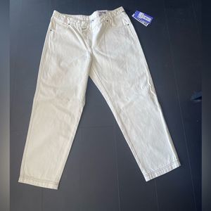 Cream denim jeans